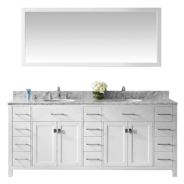 Winston Porter Slagelse 72" Double Bathroom Vanity Base Only & Reviews